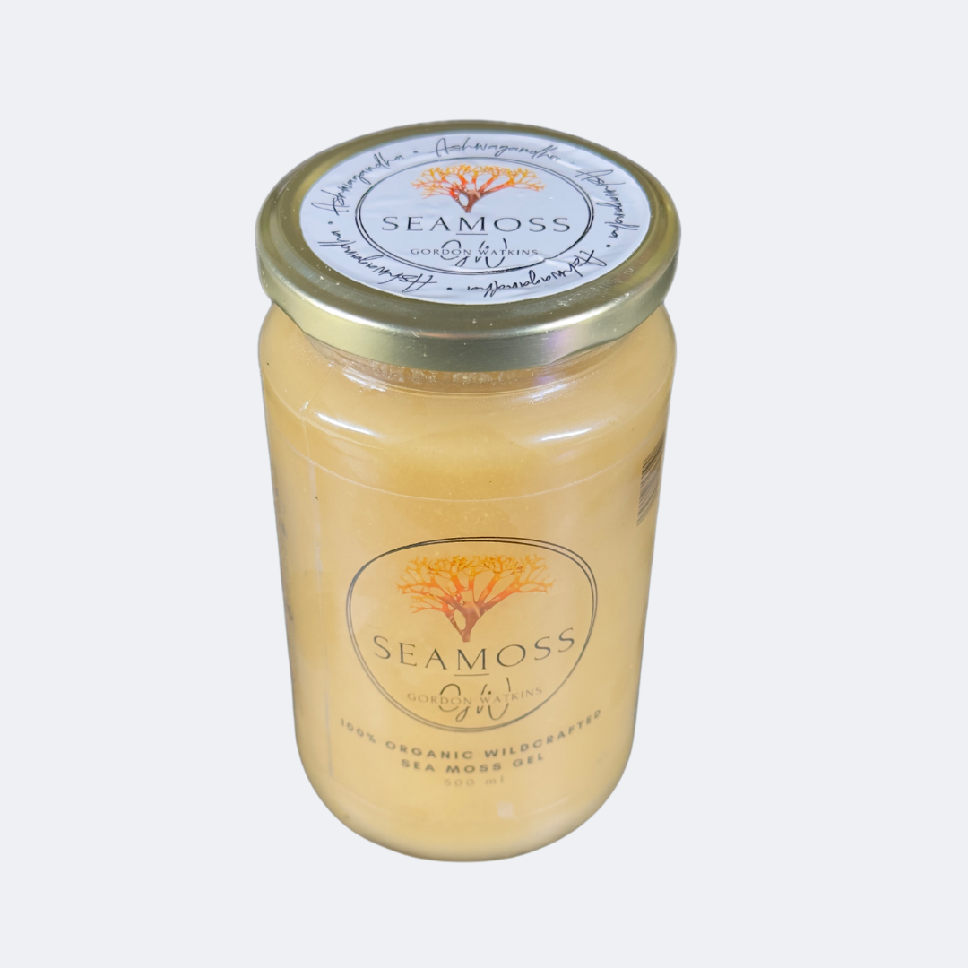 Sea Moss Gel Blended with ashwaganda for stress relief benefits