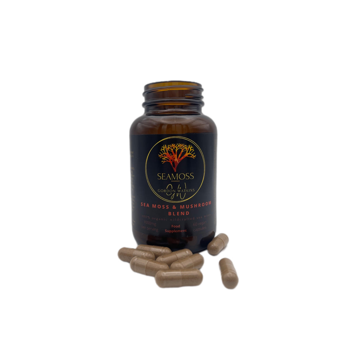 Sea Moss & Mushroom Blend Capsules. Easy way to get sea moss benefits