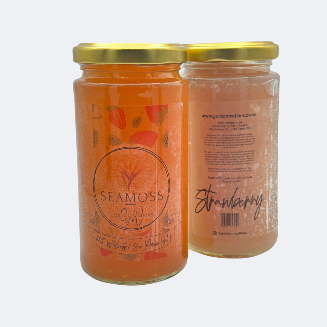 Strawberry Flavoured Sea Moss Gel UK. Great tasting sea moss