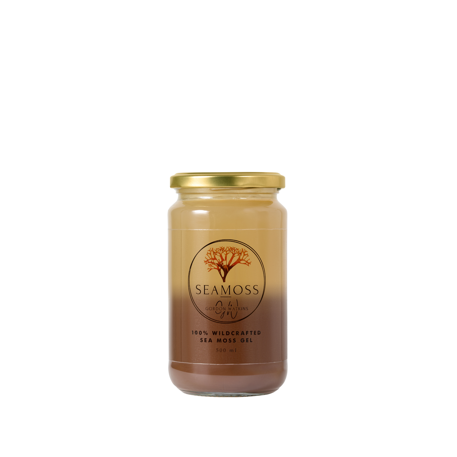 Jar of mixed sea moss gel. It has both golden and purple seamoss mixed in one jar. Get the benefits of both together 