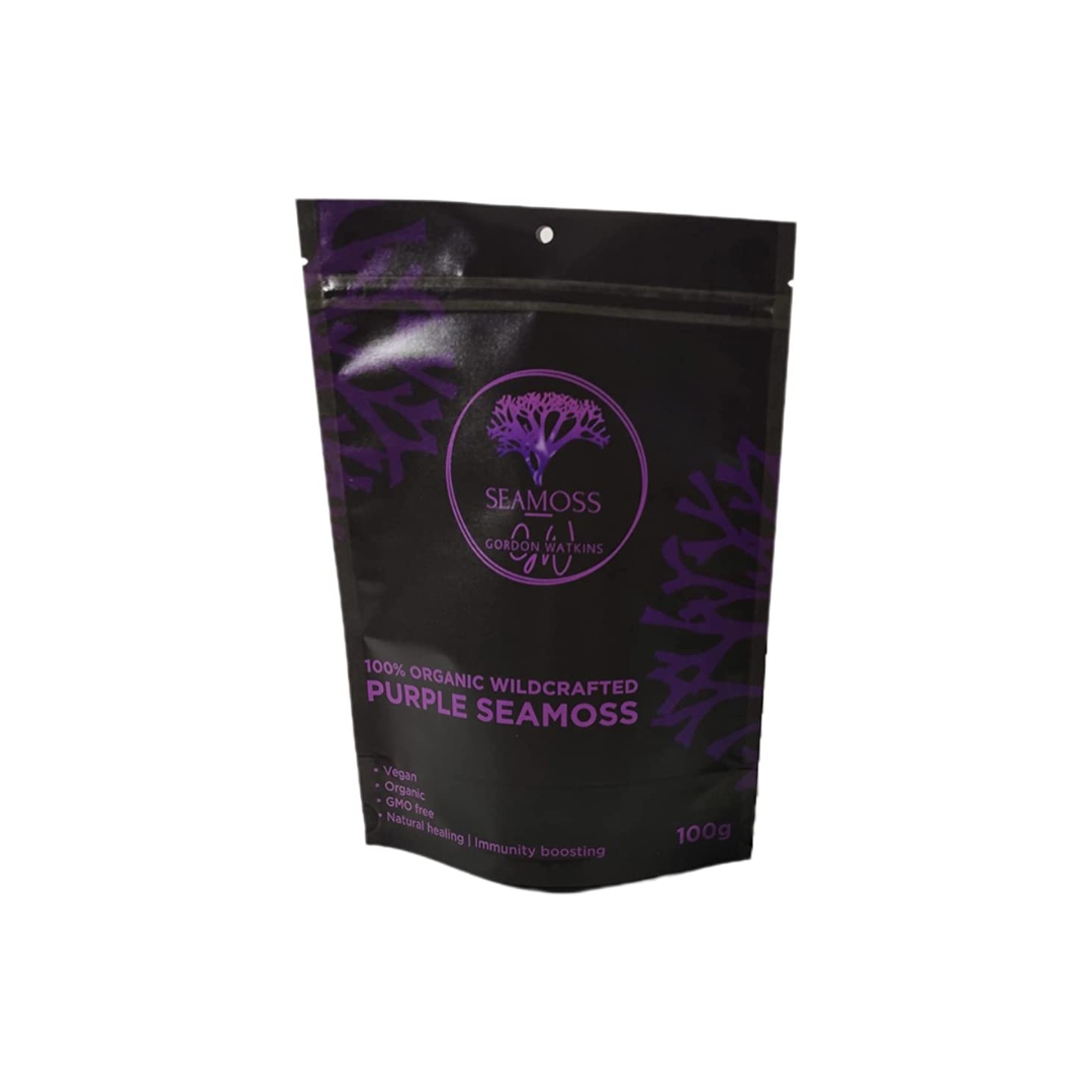 Raw organic wildcrafted purple sea moss by gordon watkins